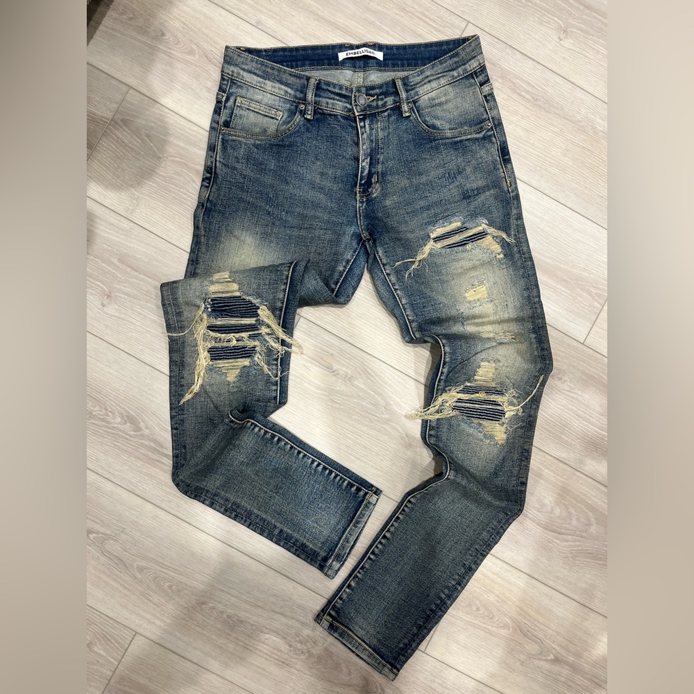 Embellish Biker Jeans - Mens Sz 30